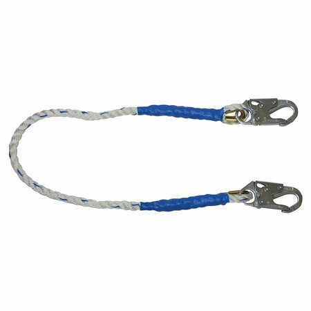 FALLTECH 3 ft RESTRAINT LANYARD, ROPE WITH SNAP 8153